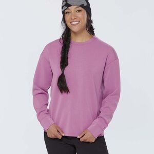 Duluth Trading Lavender Crewneck Sweater French Rib 
Fall Autumn Large Layers